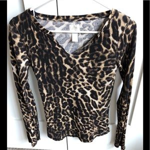 Thermal leopard print shirt
